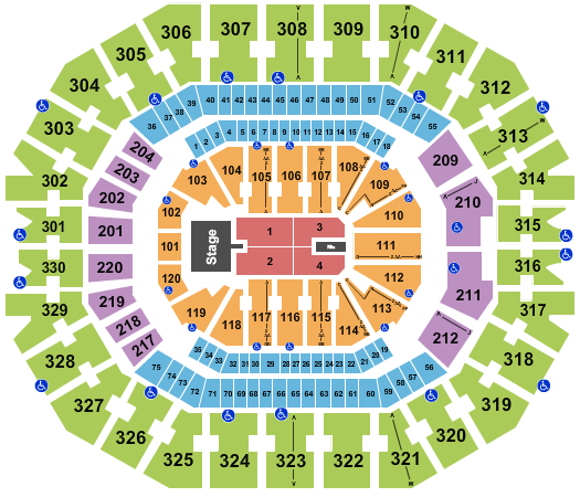 KFC Yum! Center Kid Rock Seating Chart